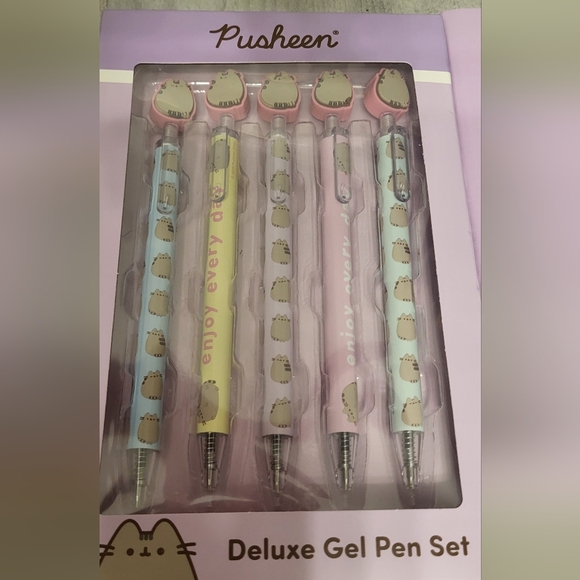 Pusheen Bundle 5 Set Deluxe Gel Pens and Notebook Lined 80 Pages - New - Picture 2 of 4